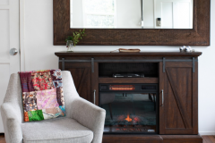 Living Room with electric fireplace