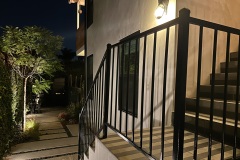 Entrance at night